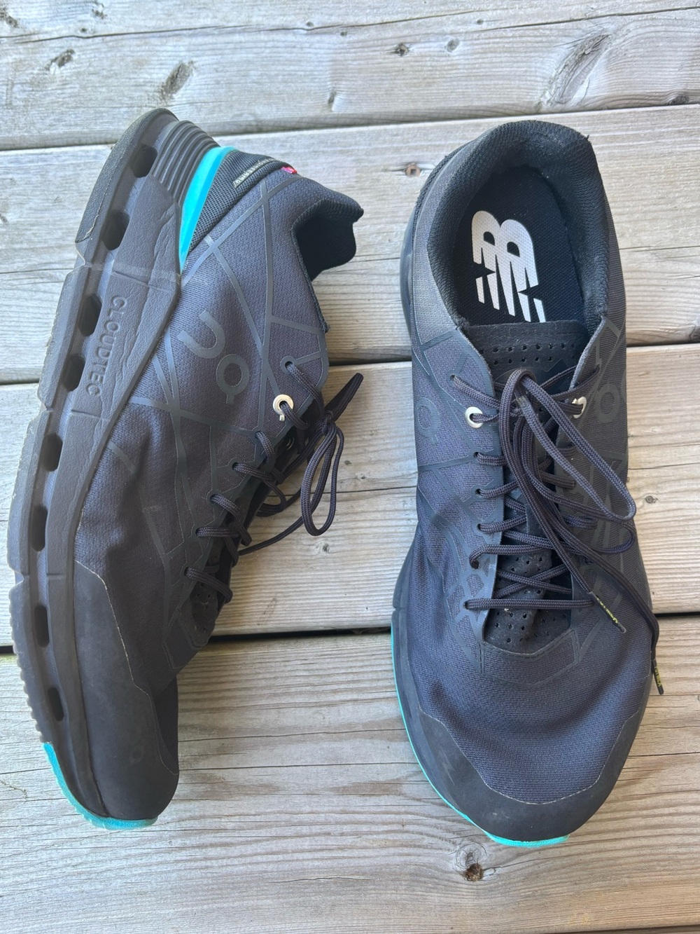 Men's 12 On Cloud Running Cloudnova Z5 Black Blue Shoes Runners Athletic
